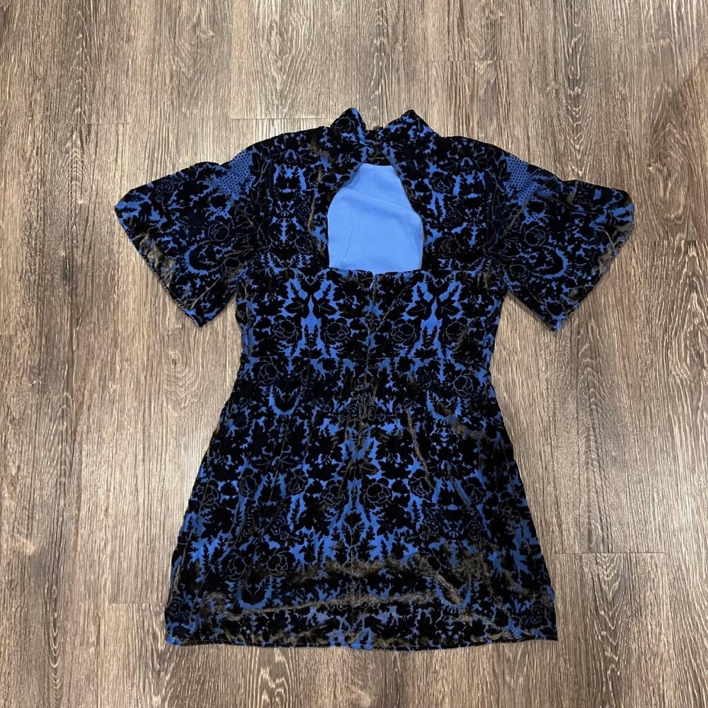 NWT Mock-Neck Velvet Mini Dress - Picture 6 of 7